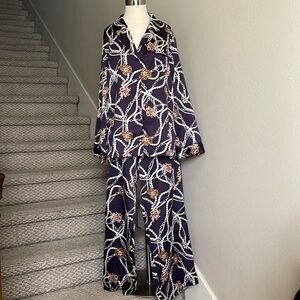 Soma Sz L top/ M pants Glam Personality Pearls PJ Set